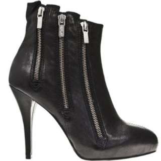 Replay Plaisir Frauen schwarze Lederstiefel  Schuhe 