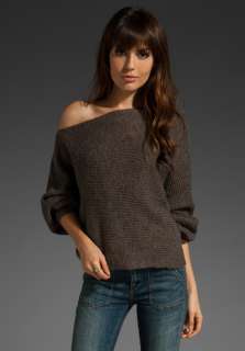 FREE PEOPLE Rib Cropped Pullover in Chocolate  