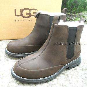 UGG Women GEORGETOWN Sheepskin Leather BROWN Boot 5 NEW  