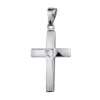 Schmuck Pur Echt Silber Kreuz Anhänger mit Zirkonia 2,70 cm