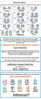 Chinesische Zeichen Wandtattoo 100cm Schriftzeichen  