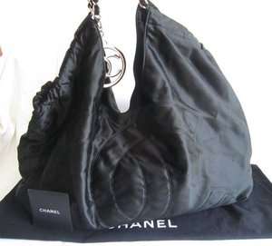AUTH CHANEL LARGE COCO CABAS SATIN TOTE XL MPRS  
