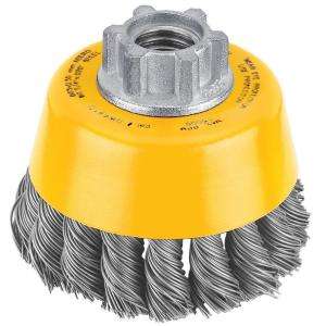 DEWALT 3 In. X 5/8 In. Carbon Knot Wire Cup Brush DW4910 Y at The Home 