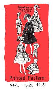 Newspaper Mail Order Pattern #9475 For Vintage Barbie  