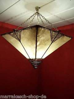 Orientalische Marokkanische Arabische Lederlampe Hennaleuchte 