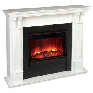   Indoor 41.64 In. White Electric Fireplace 7100E W 