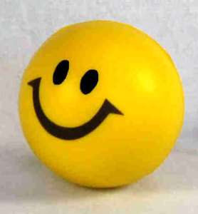 ANTI STRESSBALL ANTI STRESS FRUST KNET BALL SMILEY  