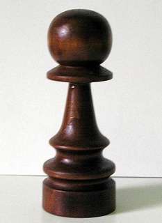 Große Schachfigur aus Holz Schwarzer Bauer Höhe 16,5 cm  