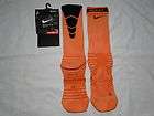 Custom Football ELITE BCS Socks   Orange and Black   Lg (8 12) *RARE*