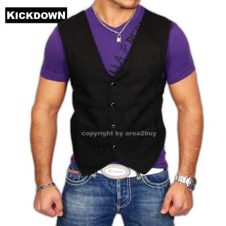 KICKDOWN DISCO PARTY T SHIRT + WESTE 2in1 STYLE LILA  