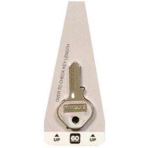Hillman #60 Padlock Master Lock Key   Blank 88041 
