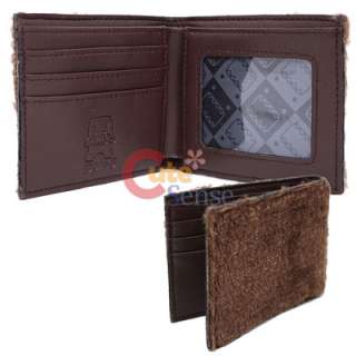 Domo Kun Plush Wallet Unisex Bi Fold Plush Leahter Wallet Licensed 