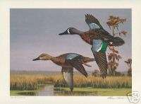 1989 LOUISIANA 1ST OF STATE DUCK STAMP PRINT  