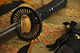 handmade japanese samurai sword katana folded steel blade empire wheel 