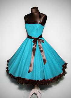   Kleid Rockabillymode Dots Retro Polka Dot 1950er fünfziger  