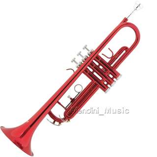 NEW RED LACQUER CONCERT BAND MONEL VALVES Bb TRUMPET  