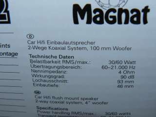 Lautsprecher VW Golf 3 Polo 6N Armaturenbrett Magnat  