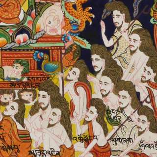 Dieses Rollbild (tib.Thang kha) zeigt den Medizinbuddha (tib. Sangs 