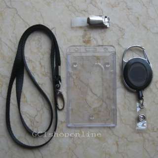 lanyard + ID card Badge holder + Retractable Clip Reel  