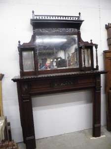 NICE AMERICAN VICTORIAN CARVED TOP AND BOTTOM FIREPLACE MANTEL #156 