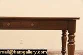very grand 7 long library table from about 1875 has six drawers and 
