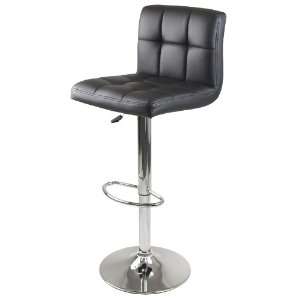 Stockholm Air Lift Stool, Swivel Square Grid Faux Leather 