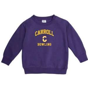 Carroll College Fighting Saints Purple Toddler Bowling Arch Crewneck 