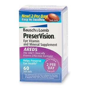 Bausch & Lomb PreserVision Eye Vitamin and Mineral Supplement with 