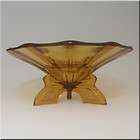 Large Davidson Art Deco Amber Cloud Glass Bowl n S696F