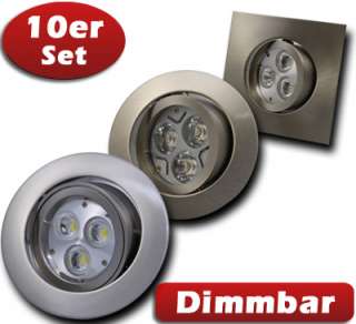 10er Set LED Einbaustrahler Einbauleuchte DIMMBAR 230V  