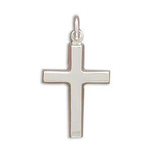  Polished Sterling Silver Cross Pendant Jewelry