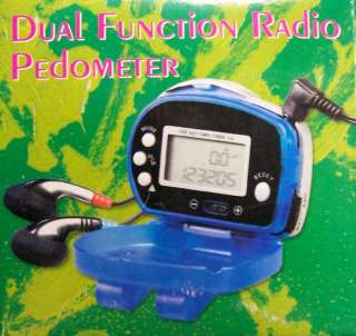 GE Dual Function Pedometer & Radio With Ear Phones (NEW) Ships From 