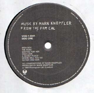   Mark Knopfler Music From The Film Cal LP VG+/NM Canada