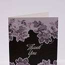 lace thank you greetings card by black lace and roses by pearl lowe 