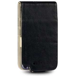   GENUINE LEATHER CASE FOR SAMSUNG GALAXY NOTE + 6 PC LCD GUARD   BLACK