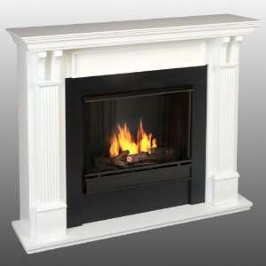 Real Flame Ashley Indoor Gel Fireplace in White 
