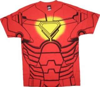  Iron Man Red Costume T Shirt Tee Clothing