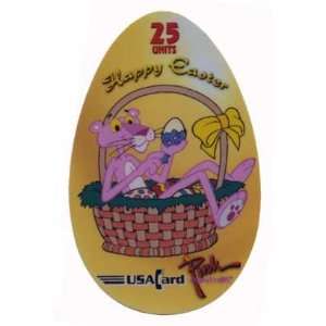 Collectible Phone Card 25u Pink Panther Happy Easter (1997) Die Cut 