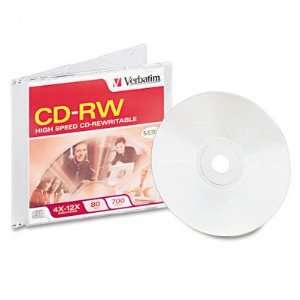  New CD RW Disc 700MB/80min 4x 12x w/Slim Jewel Case Case 