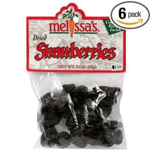 Melissas Dried Strawberries, 3 Ounce Bags (Pack of 6)  