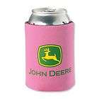 John Deere Set of 4 Neon Pink Collapsible Can Coozies with Logo 
