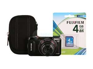 FUJIFILM FinePix T300 Black 14 MP Wide Angle Zoom Digital Camera with 