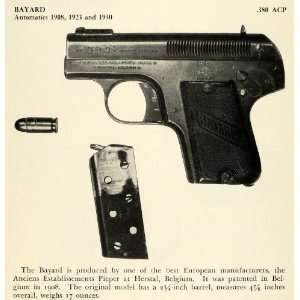  1948 Print .380 ACP Baynard Automatic Pistol Anciens 