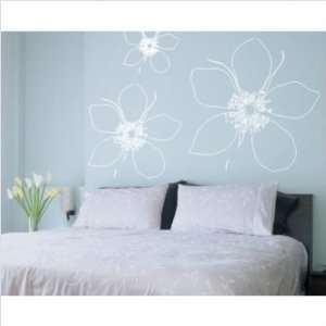  Big Flower Wall Decal (Set of 3) Size X Small, Color of 