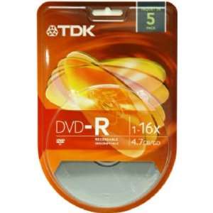  IMATION 5 Pack DVD R 4.7 GB Disc 16x Compatible 