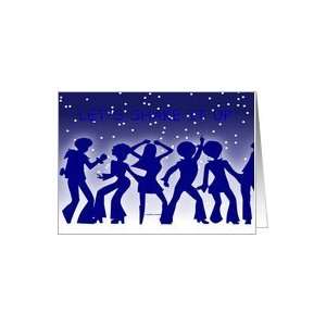  Lets Shake It Up (70s Disco Party Silhouette Invitation 