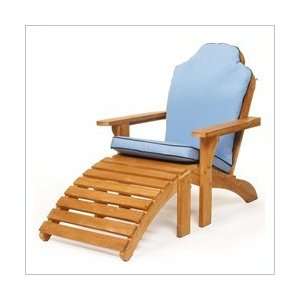 5607 Davidson Walnut Caluco Teak Adirondack Chair With Ottoman Cushion