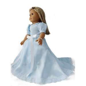 Doll Clothing   Elegant Navy Rose Gown Dress   American Girl® 18 Doll 