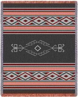   TAPESTRY THROW BLANKET AFGHAN, NATIVE AMERICAN INDIAN SOUTHWEST  