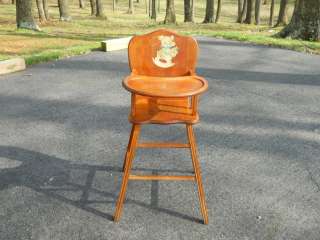 Antique Wooden High Chair   